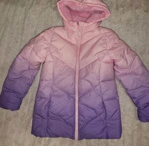 Swiss Tech Pink and Purple Kids Puffer Jacket